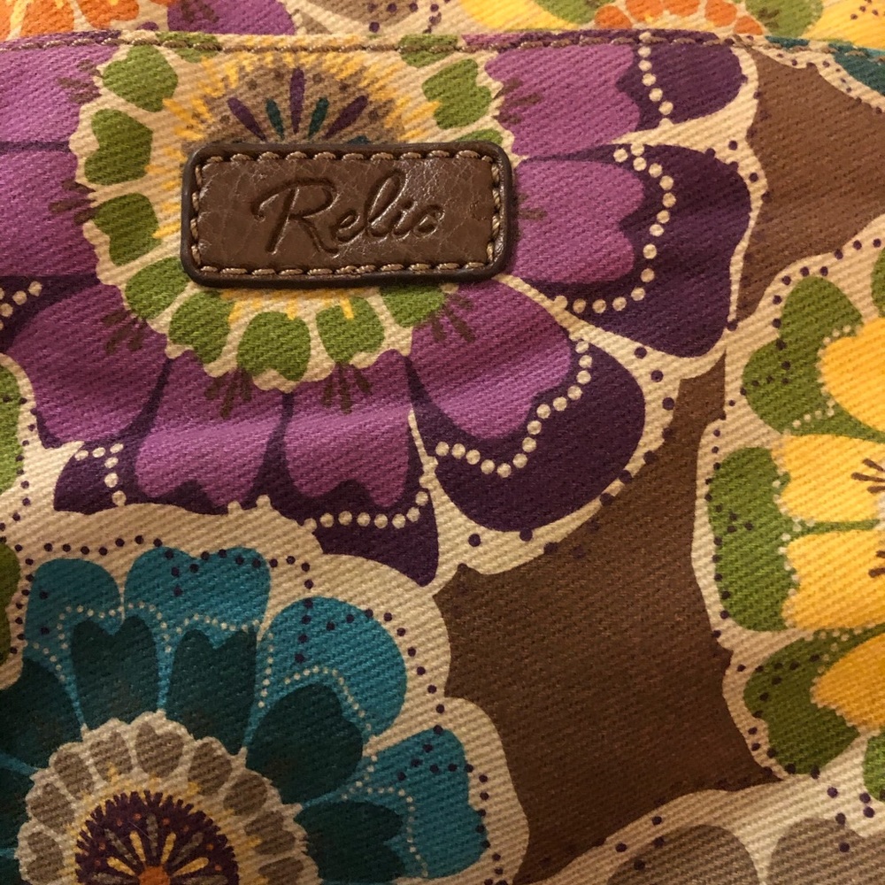 Relic Multi Colored Flowered Purse - image 1